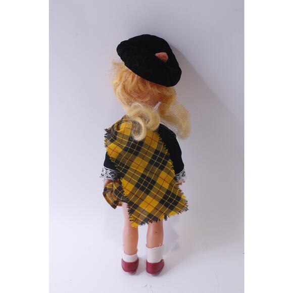 Scottish Doll, Yellow-Black Costume, Small, Tourist Souvenir ~ 241211-WH M-15-09 - Picture 3 of 4